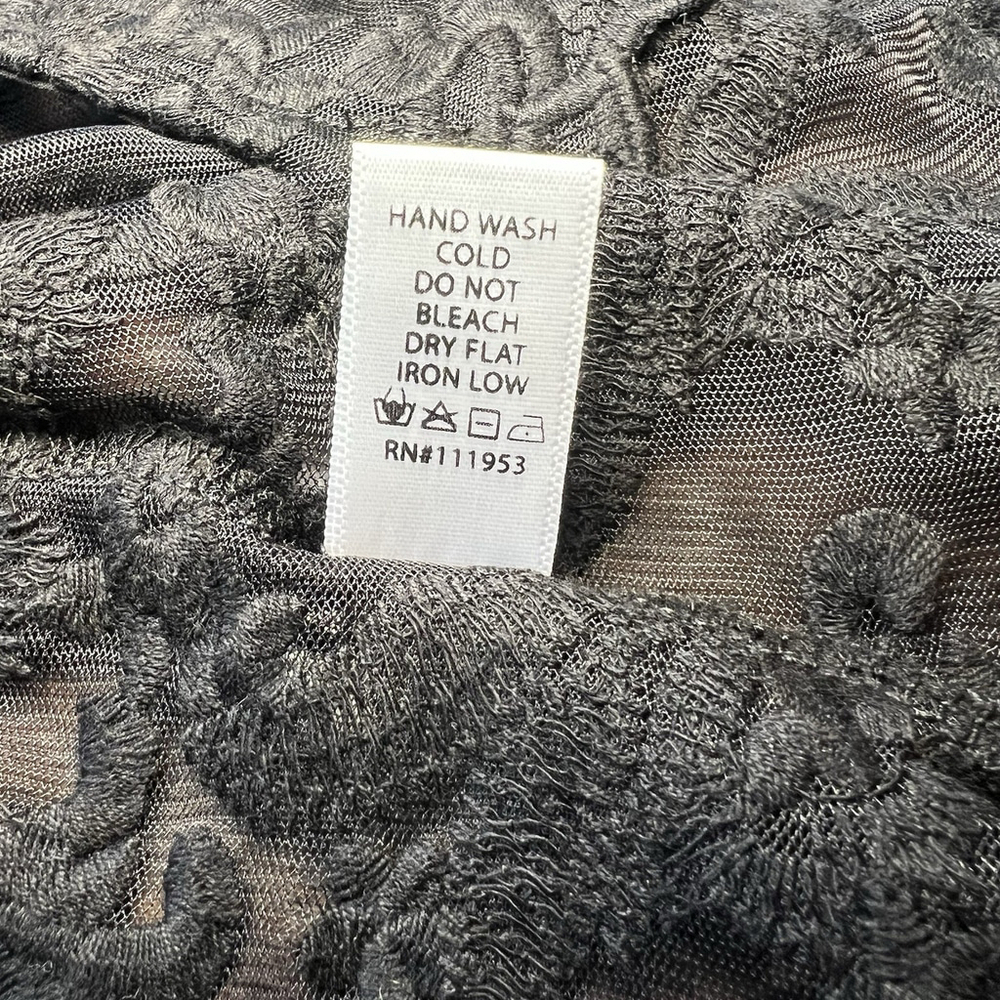 Active USA Cover Up Kimono Sheer Floral Black Woman’s Size Small NWT - Picture 15 of 15